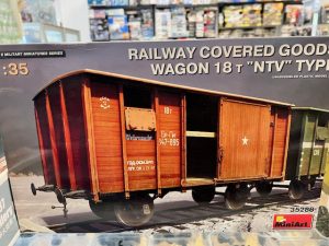 MiniArt 1:35 Railway Covered Goods Wagon 18t 'NTV' TYPE 35288