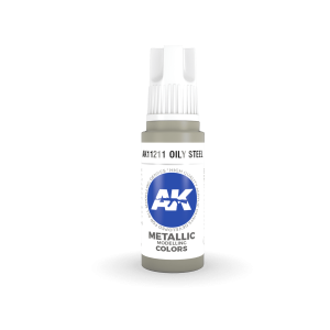 AK Interactive - 3 Gen Acrylics - Oily Steel 17ml - AK11211