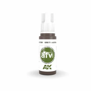 AK Interactive AFV Series: WWI French Brown Acrylic Paint 17ml 3rd Generation (AK11304)