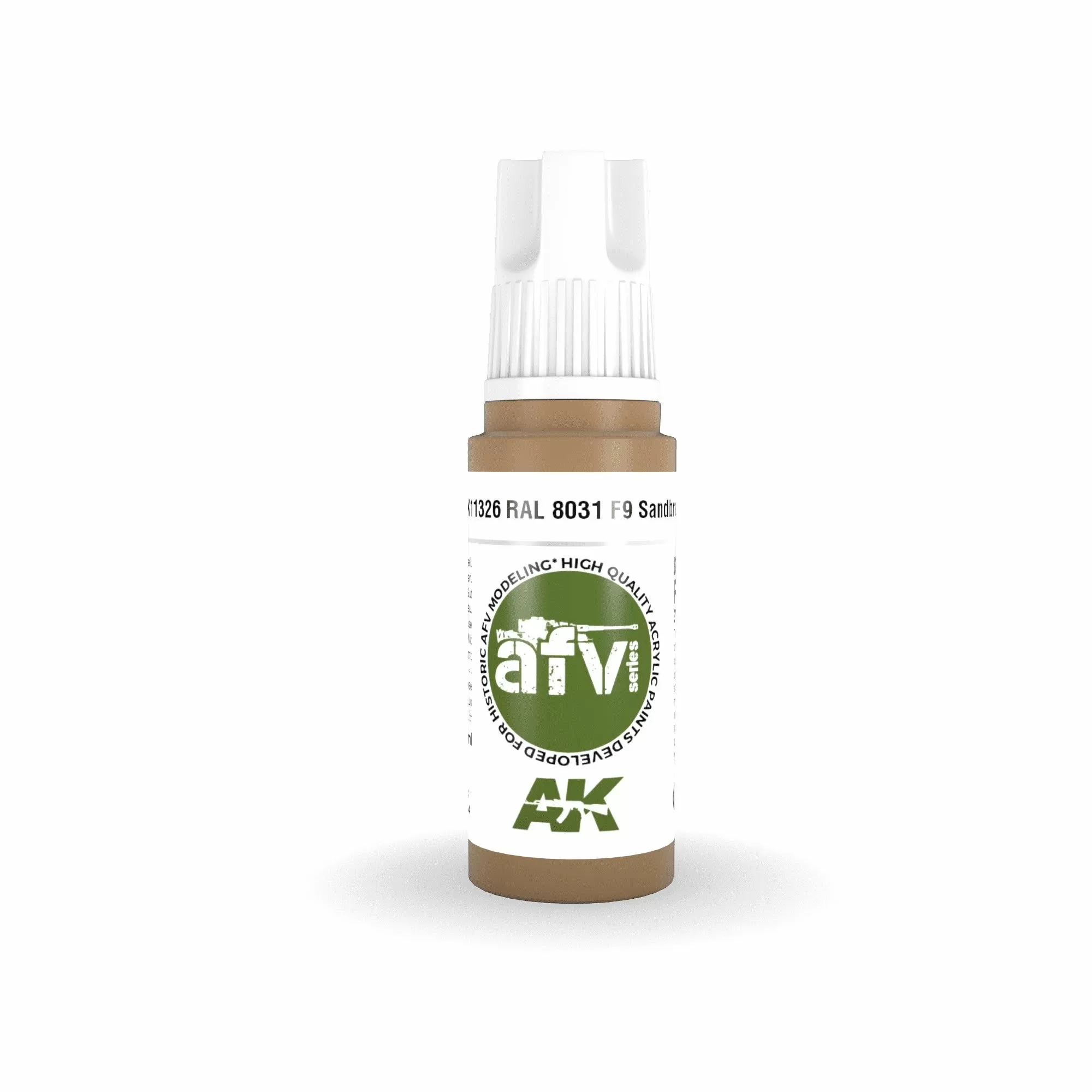 AK Interactive AFV Series: RAL 8031 F9 Sandbraun Acrylic Paint 17ml 3rd Generation (AK11326)