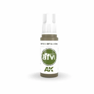 AK Interactive AFV Series: IDF Sand Grey 1970s-1980s Acrylic Paint 17ml 3rd Generation (AK11353)