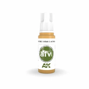 AK Interactive AFV Series: British Sand Yellow Acrylic Paint 17ml 3rd Generation (AK11362)