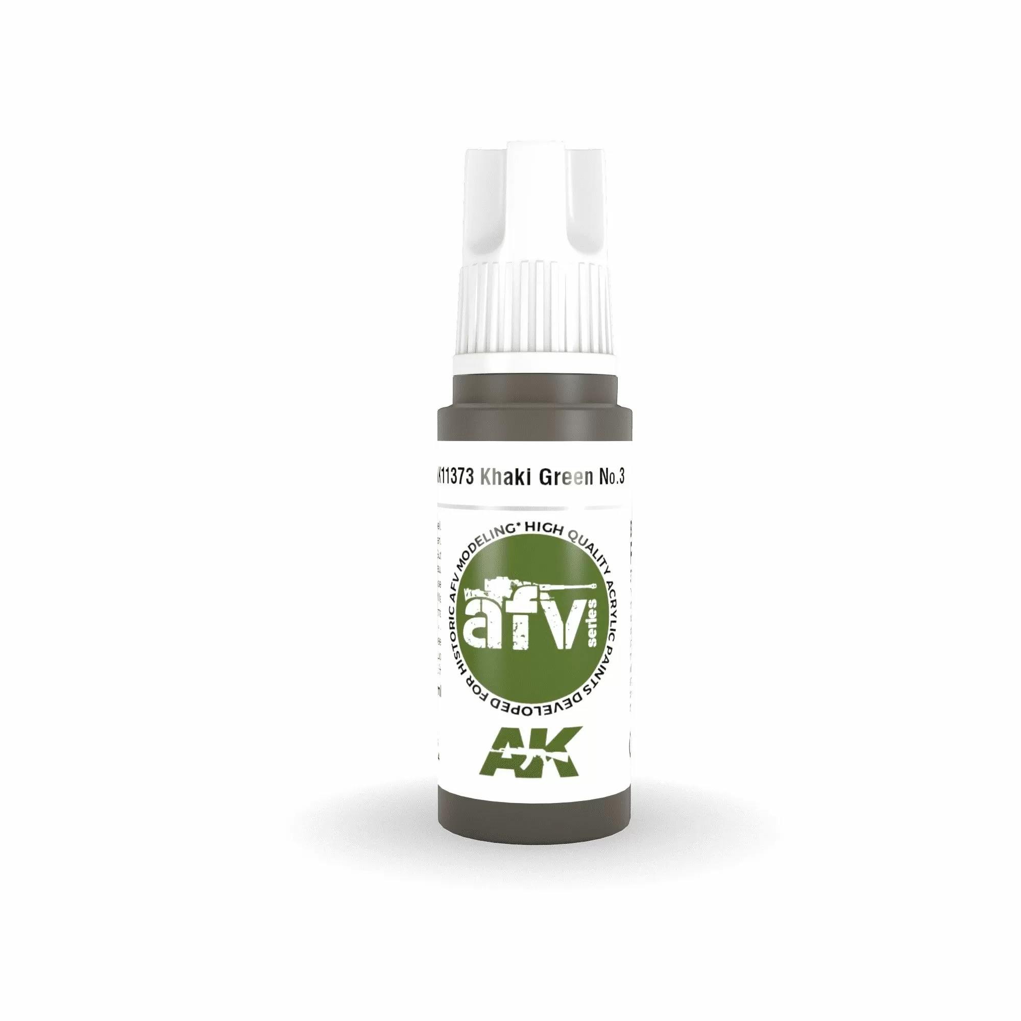 AK Interactive AFV Series: Khaki green No.3 Acrylic Paint 17ml 3rd Generation (AK11373)