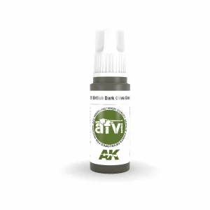 AK Interactive AFV Series: British Dark Olive Green PFI Acrylic Paint 17ml 3rd Generation (AK11381)