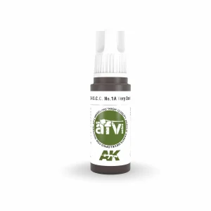 AK Interactive AFV Series: S.C.C. No.1A Very Dark Brown Acrylic Paint 17ml 3rd Generation (AK11384)
