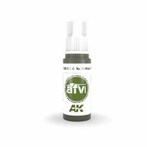 AK Interactive AFV Series: S.C.C. No.15 Olive Drab Acrylic Paint 17ml 3rd Generation (AK11386)