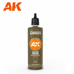 AK Interactive Olive Drab Surface Primer 100ml 3rd Generation (AK11249)