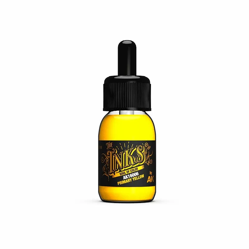 AK Interactive The INKS: Primary Yellow 30ml Acrylic Ink (AK16006)