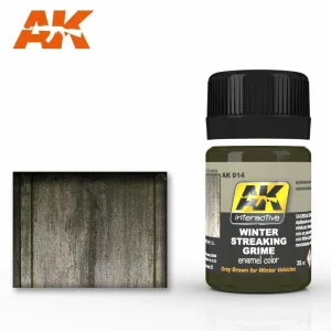 AK Interactive Weathering: Streaking Grime For Winter Vehicles 35ml Enamel Paint (AK014)