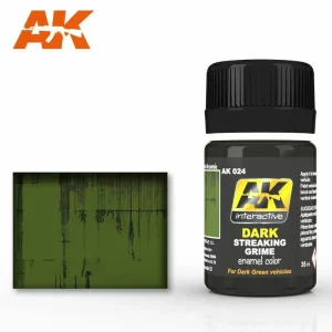 Weathering: Streaking Grime For Dark Vehicles 35ml Enamel Paint (AK024)