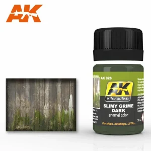 AK Interactive Weathering: Slimy Grime Dark 35ml Enamel Paint (AK026)