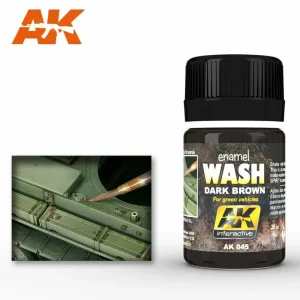 AK Interactive Weathering: Wash For Green Vehicles 35ml Enamel Paint (AK045)