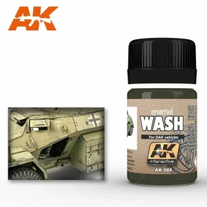 AK Interactive Weathering: Wash For Afrika Korps Vehicles 35ml Enamel Paint (AK066)