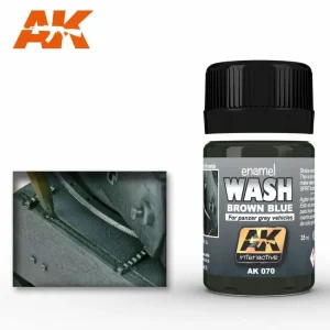AK Interactive Weathering: Wash For Panzer Grey Vehicles 35ml Enamel Paint (AK070)
