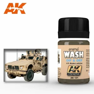 AK Interactive Weathering: Wash For OIF & OEF - US Vehicles 35ml Enamel Paint (AK121)