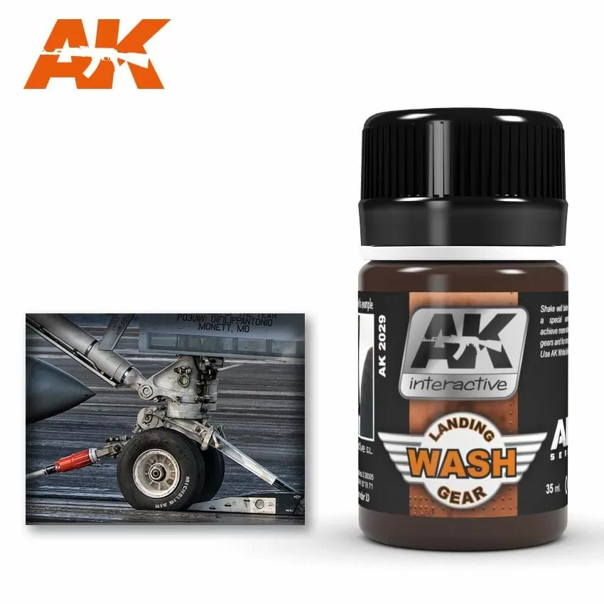 AK Interactive Weathering: Wash For Landing Gear 35ml Enamel Paint (AK2029)