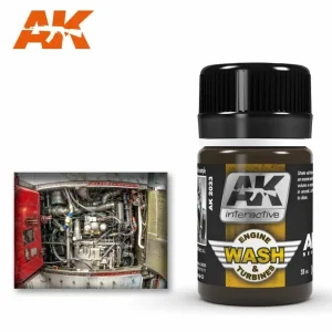 AK Interactive Weathering: Wash For Aircraft Engine 35ml Enamel Paint (AK2033)
