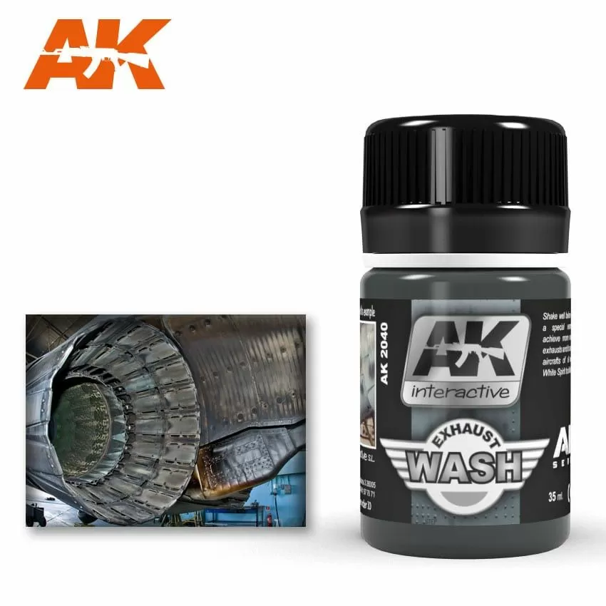 AK Interactive Weathering: Wash For Exhaust 35ml Enamel Paint (AK2040)