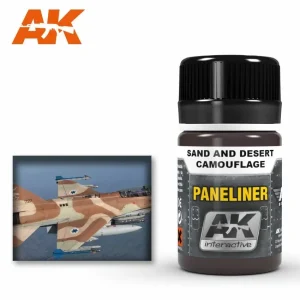 AK Interactive Weathering: Paneliner For Sand And Desert Camouflage 35ml Enamel Paint (AK2073)