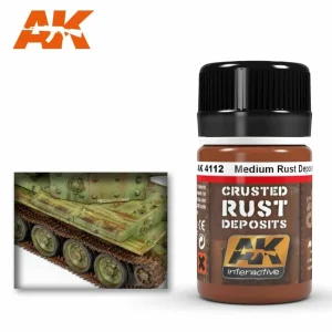 AK Interactive Weathering: Medium Rust Deposit 35ml Enamel Paint (AK4112)