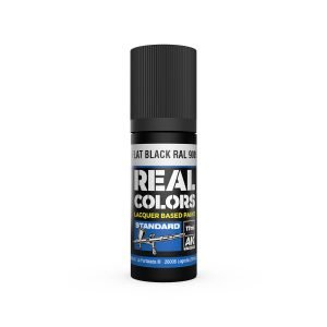 AK Interactive Real Colors: Flat Black RAL 9005 - 17ml Lacquer Paint RC804