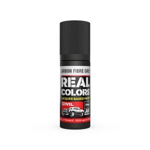 AK Interactive Real Colors: Carbon Fibre Grey - 17ml Lacquer Paint RC829