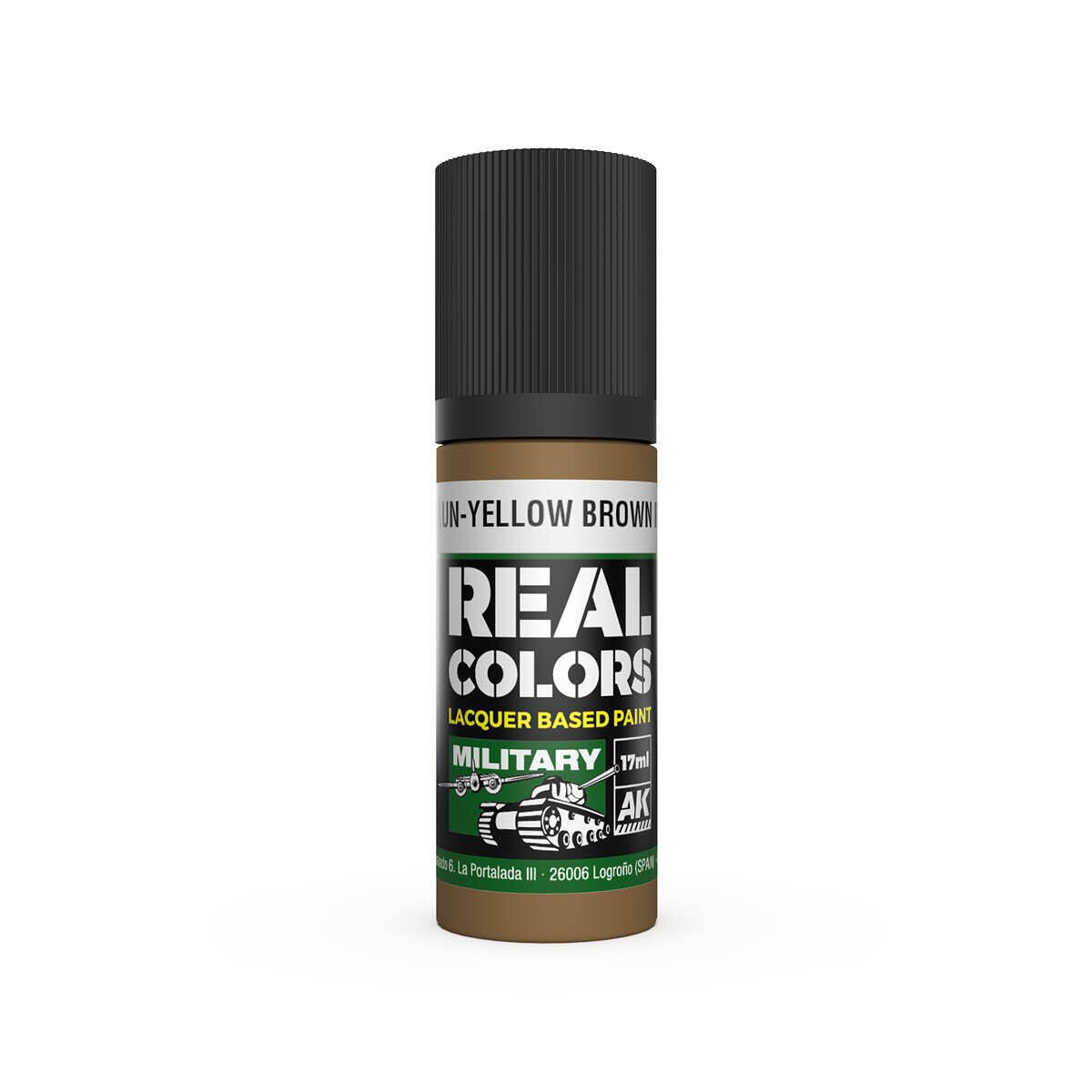 AK Interactive Real Colors: Gelbbraun-Yellow Brown RAL 8000 - 17ml Lacquer Paint RC861