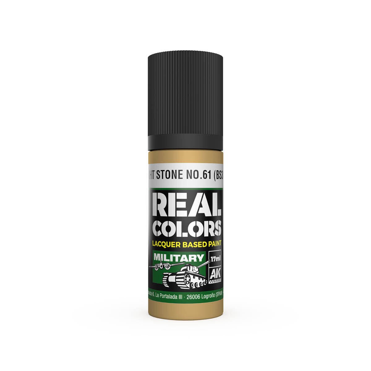 AK Interactive Real Colors: Light Stone No.61 (BS381) - 17ml Lacquer Paint RC868