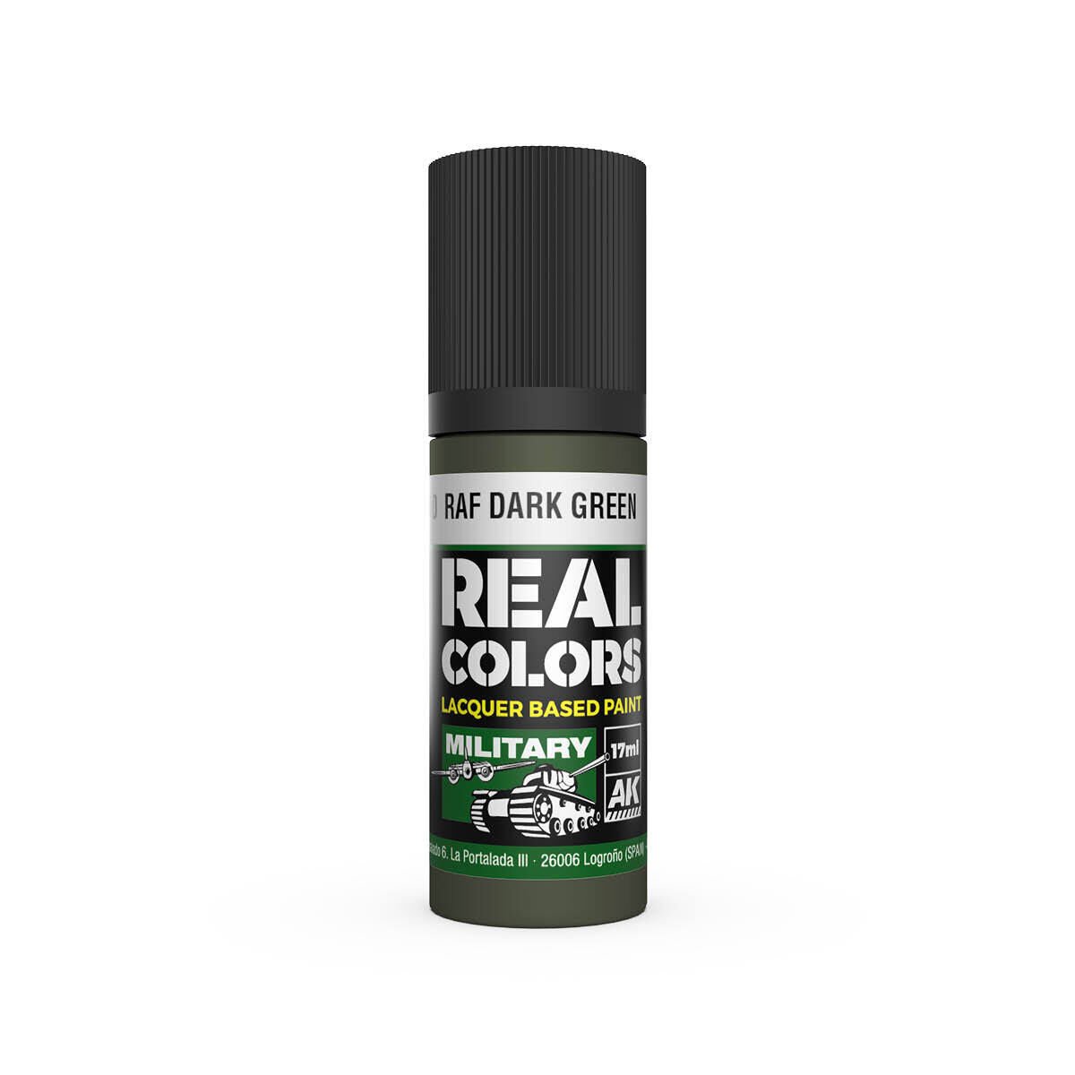 AK Interactive Real Colors: RAF Dark Green - 17ml Lacquer Paint RC960