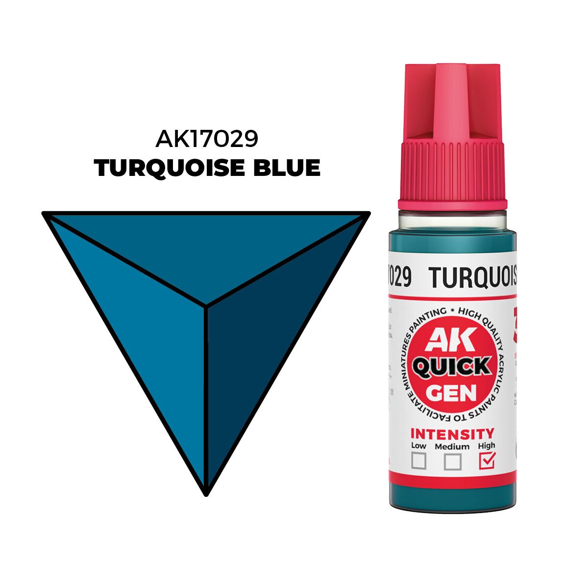 AK Interactive Quick Gen: Turquoise Blue - 18ml Acrylic Paint AK17029