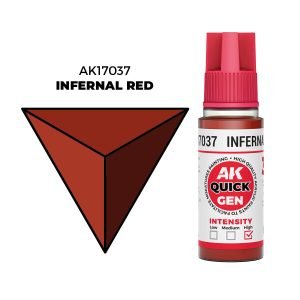 AK Interactive Quick Gen: Infernal Red - 18ml Acrylic Paint AK17037