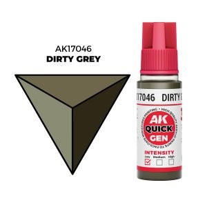 AK Interactive Quick Gen: Dirty Grey - 18ml Acrylic Paint AK17046