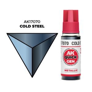 AK Interactive Quick Gen: Cold Steel - 18ml Acrylic Paint AK17070