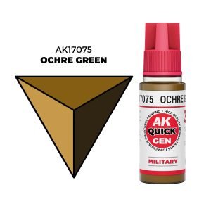 AK Interactive Quick Gen: Ochre Green - 18ml Acrylic Paint AK17075