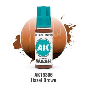 AK Interactive Acrylic Wash: Hazel Brown Wash 18ml - AK19306