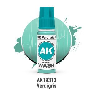 AK Interactive Acrylic Wash: Verdigris Wash 18ml - AK19313