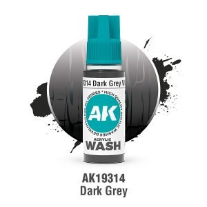 AK Interactive Acrylic Wash: Dark Grey Wash 18ml - AK19314