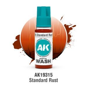 AK Interactive Acrylic Wash: Standard Rust Wash 18ml - AK19315