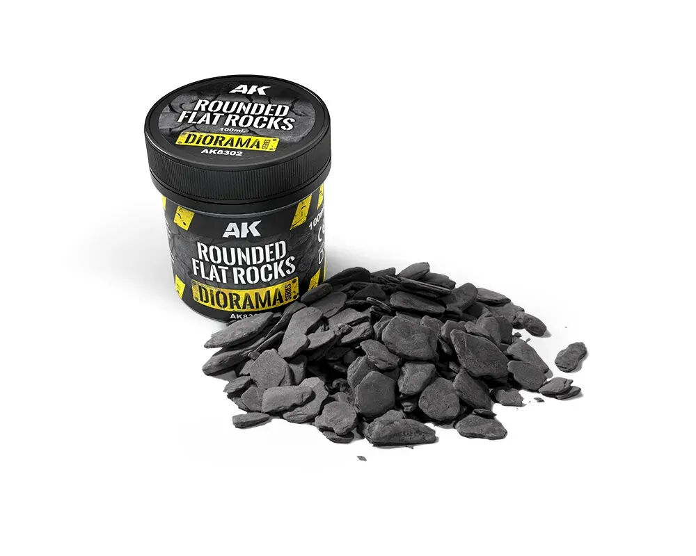 AK Interactive Dioramas: Rounded Flat Rocks 100ml - AK8302