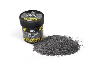 AK Interactive Dioramas: Fine Gray Gravel 1-3 mm 100ml - AK8308