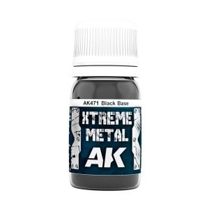 AK Interactive Xtreme Metal Black Base Enamel Paint 30ml - AK471